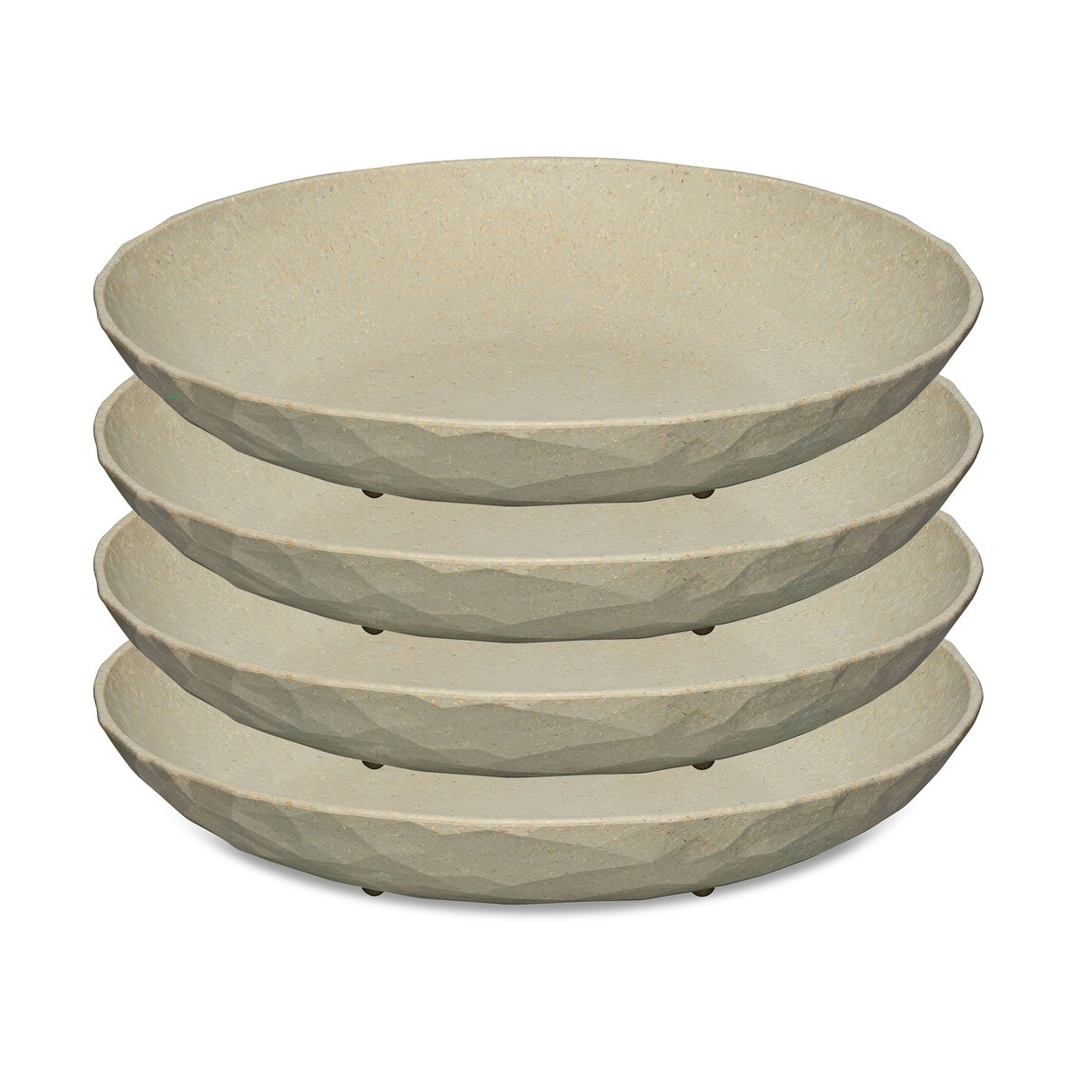 Koziol Club dyp tallerken Ø 22 cm 4-pakning Nature desert sand