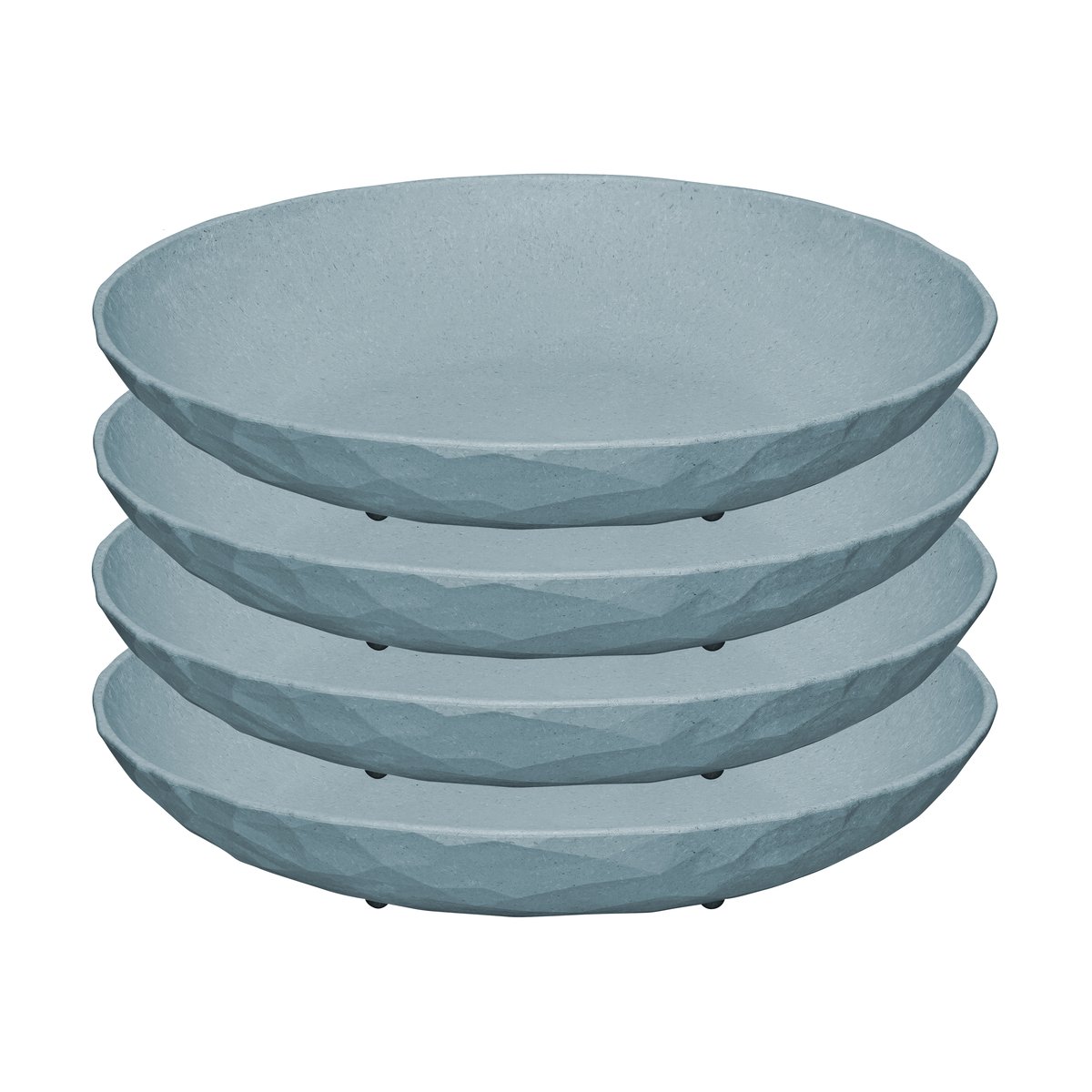 Koziol Club dyp tallerken Ø 22 cm 4-pakning Nature flower blue