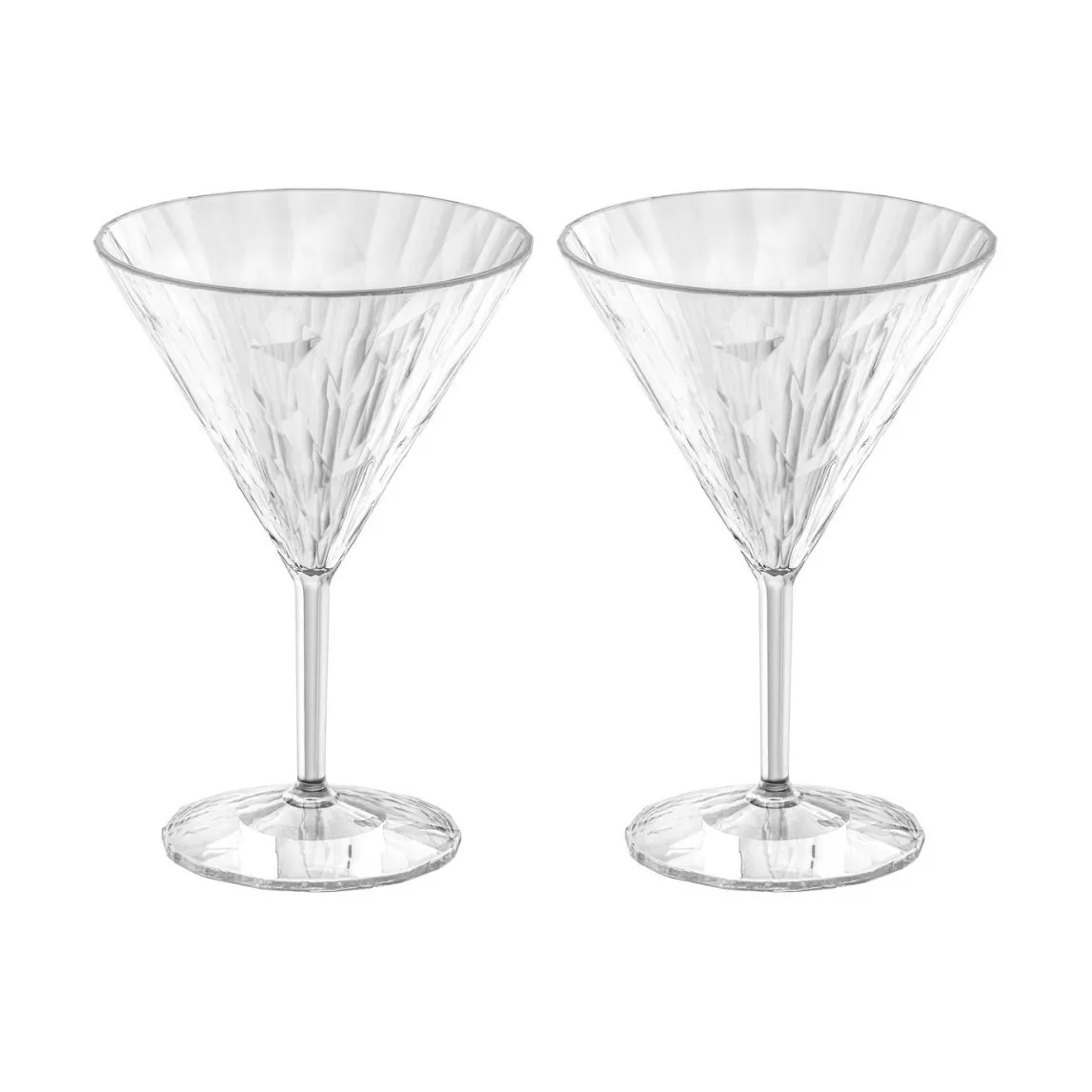 Club No. 12 martiniglass plast 25 cl 2-pakning, Krystallklar Koziol