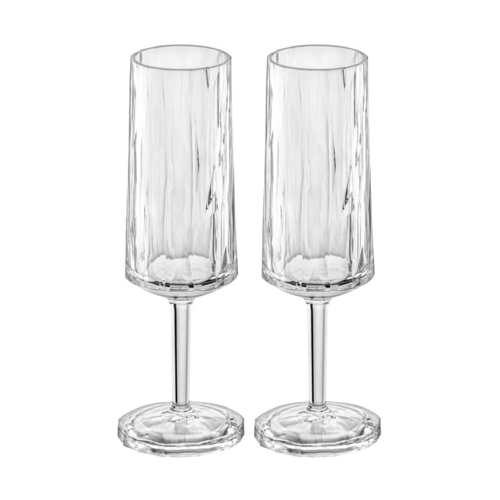 Club No. 14 champagneglass plast 10 cl 2-pakning, Krystallklar Koziol
