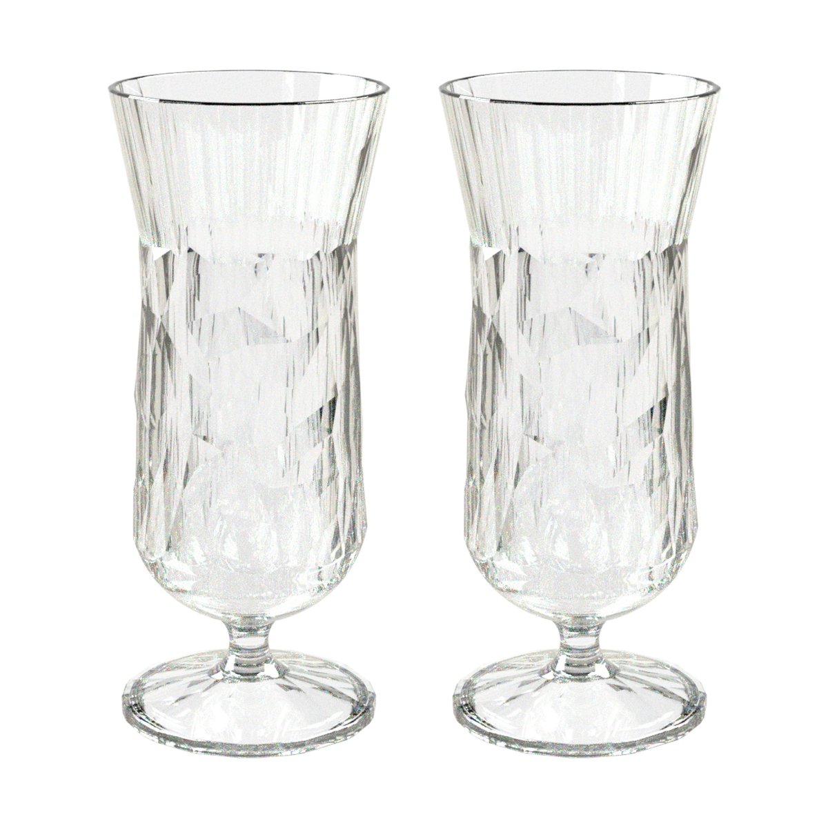 Koziol Club No. 17 drinkglass plast 40 cl 2-pakning Krystallklar
