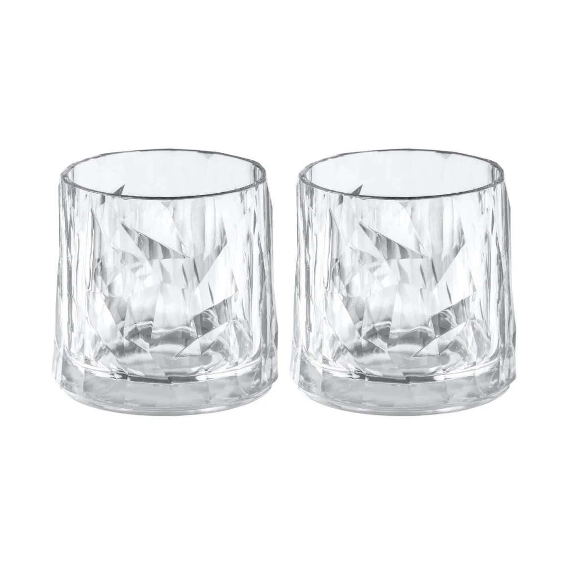Club No. 2 tumblerglass plast 25 cl 2-pakning, Krystallklar Koziol
