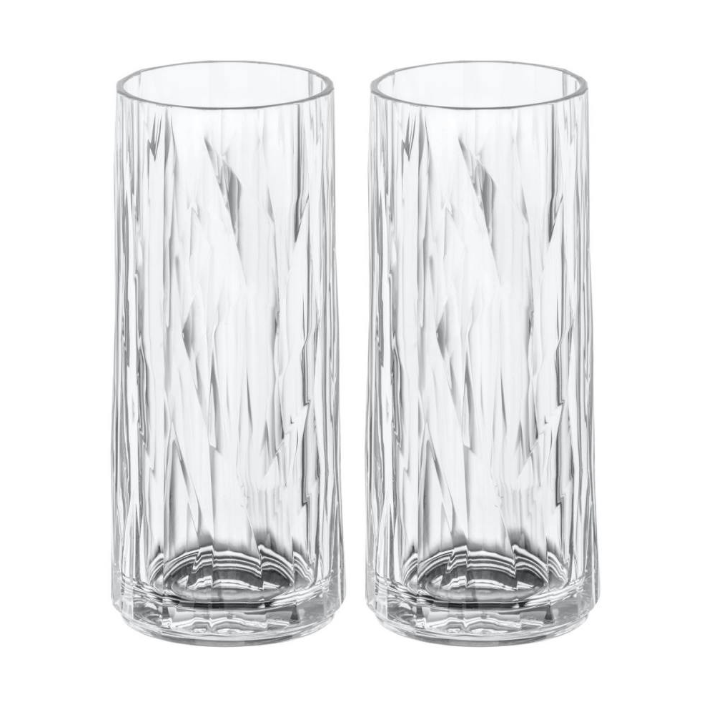 Club No. 3 longdrinkglass plast 25 cl 2-pakning Krystallklar