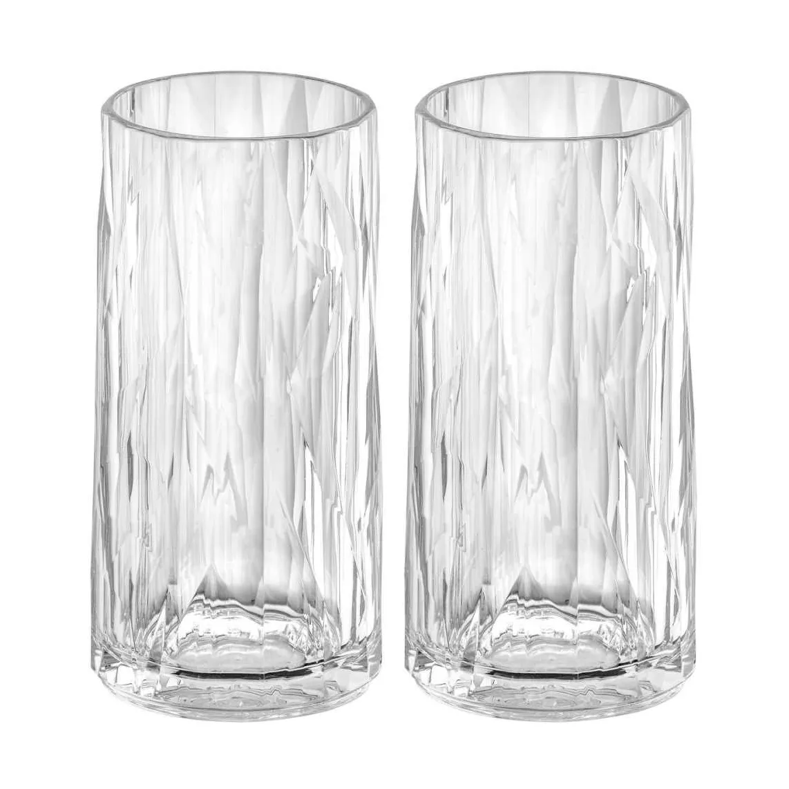 Club No. 8 drikkeglass plast 30 cl 2-pakning, Krystallklar Koziol