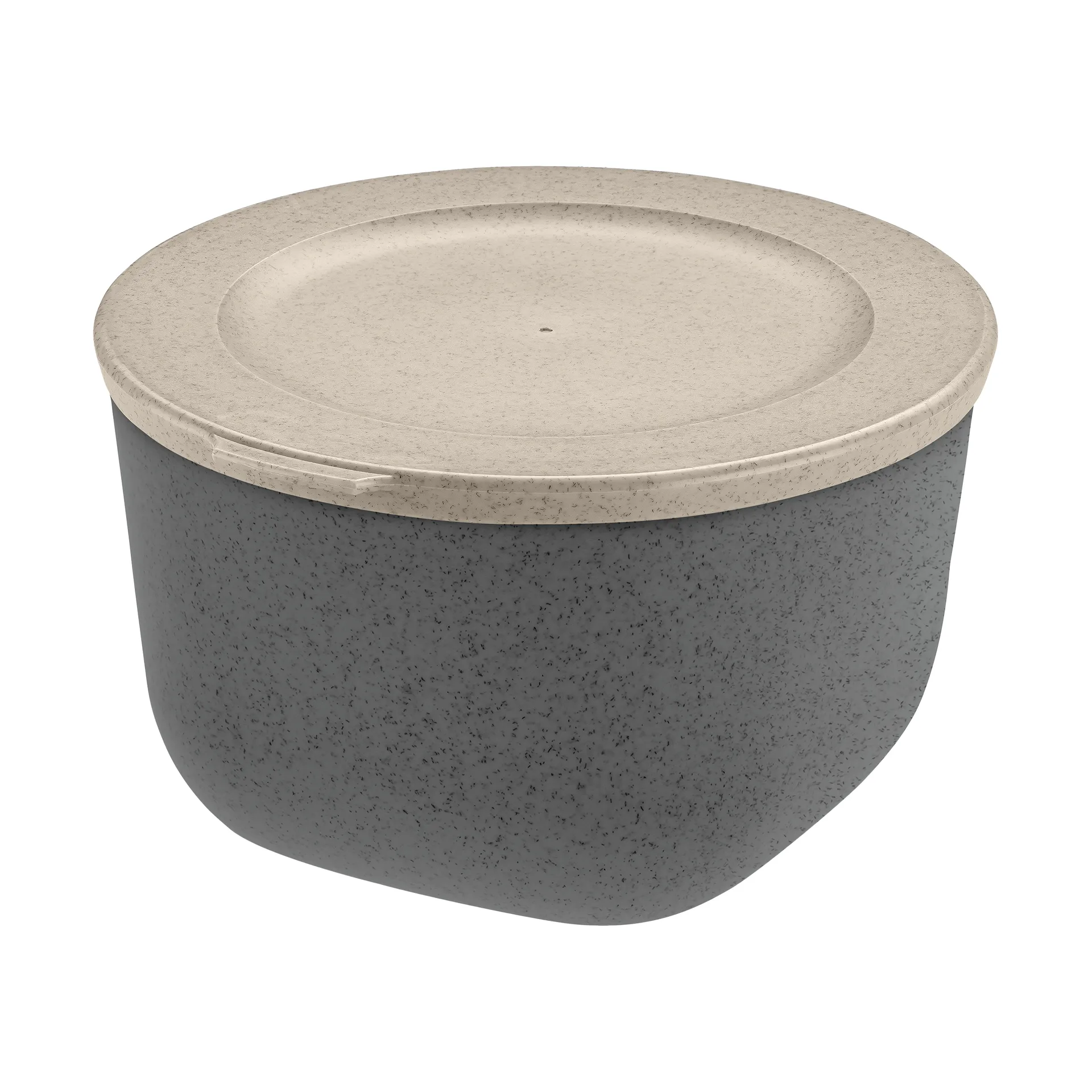 Connect bolle med lokk 1 L biocirkulær termoplast, Nature ash grey Koziol