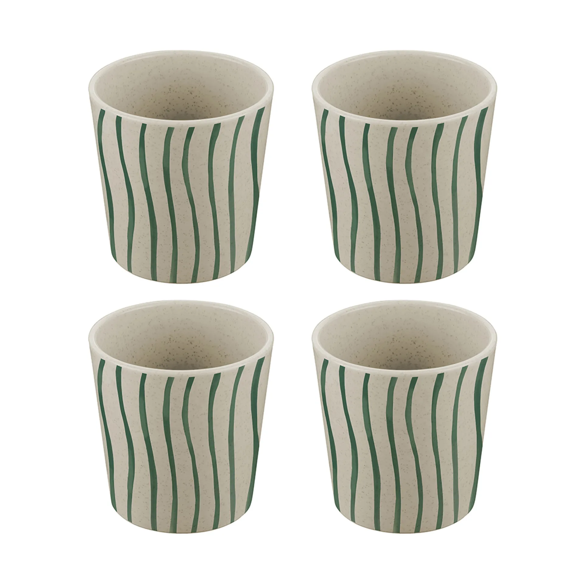 Connect kopp S 19 cl 4-pakning, Monstera Stripes Koziol