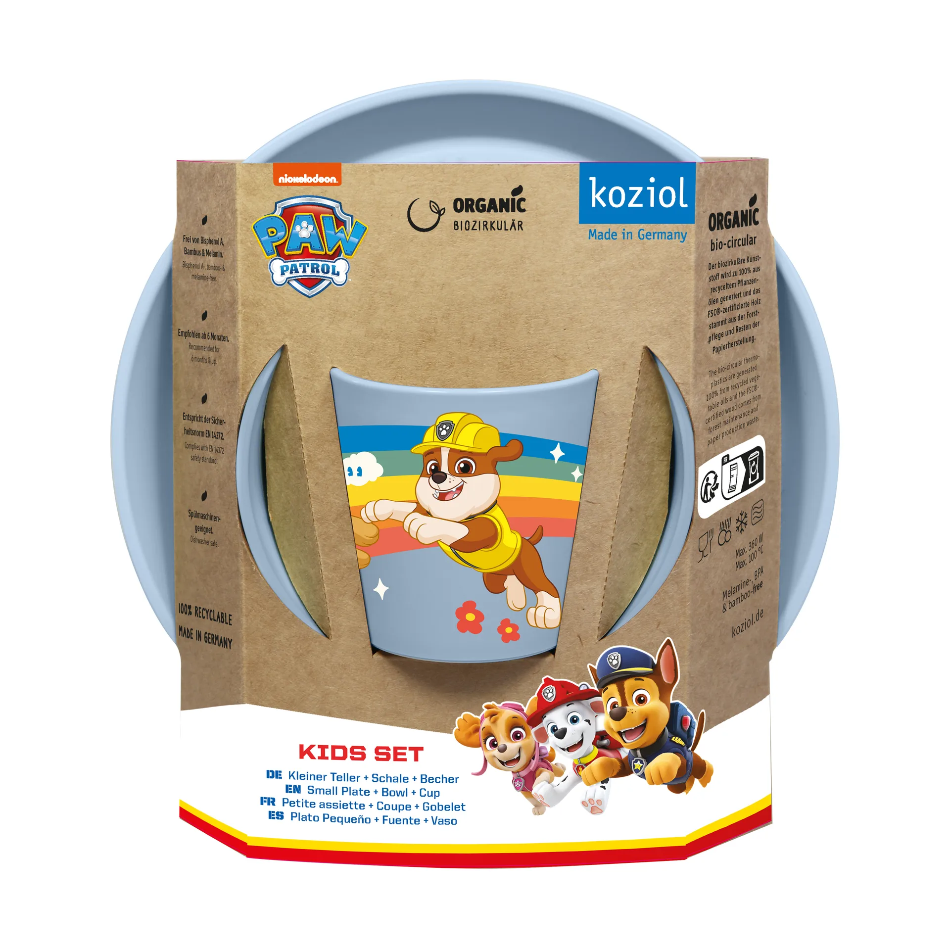 Connect Paw Patrol barneservise 3 deler, Blå Koziol