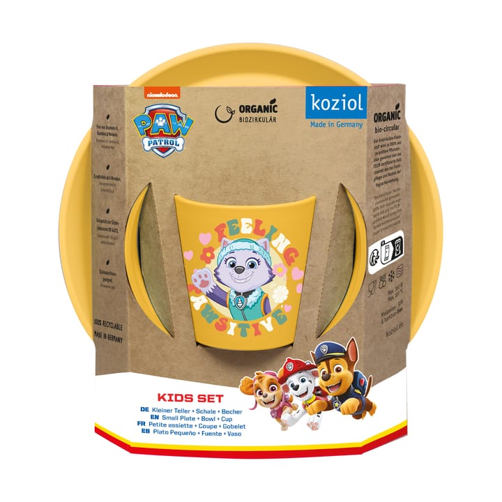 Connect Paw Patrol barneservise 3 deler - Gul - Koziol