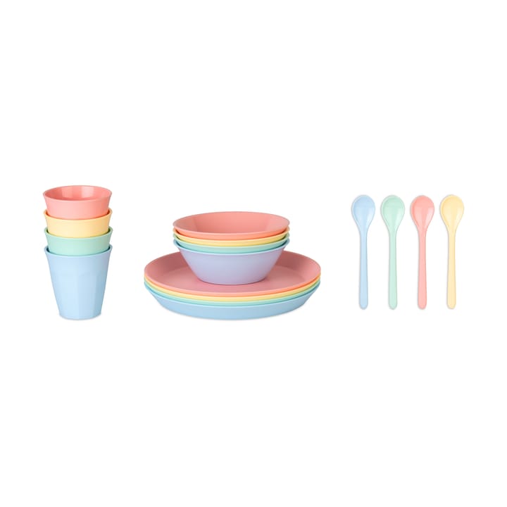 Nora Macarons servisesett 16 deler - Multi - Koziol