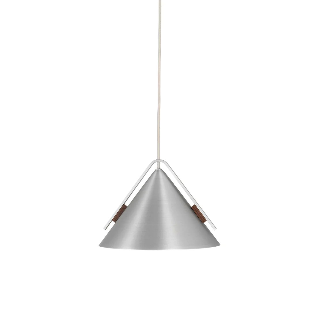 Kristina Dam Studio Cone pendel S Aluminium-valnøtt