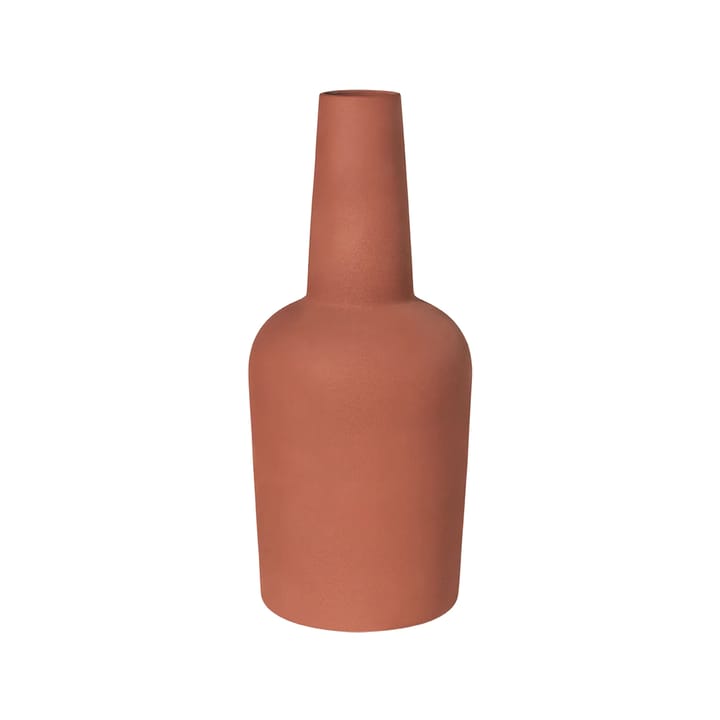 Dome Vase L Ø18x49 cm - Terracotta red - Kristina Dam Studio