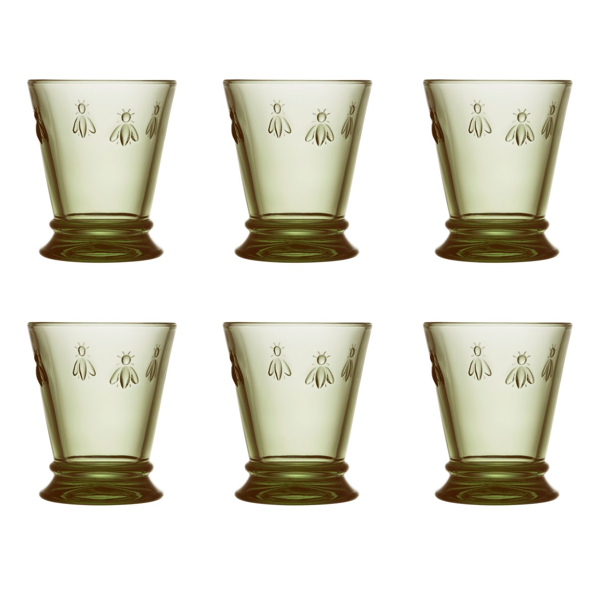 La Rochère Abeille vannglass 26 cl 6-pk Olivengrønn