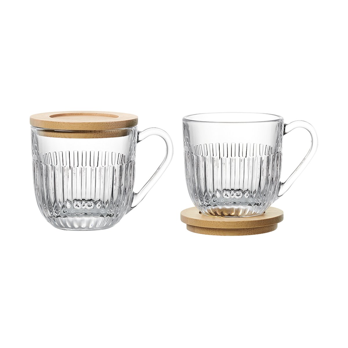 La Rochère Ouessant krus med lokk/fat 2-pk Transparent