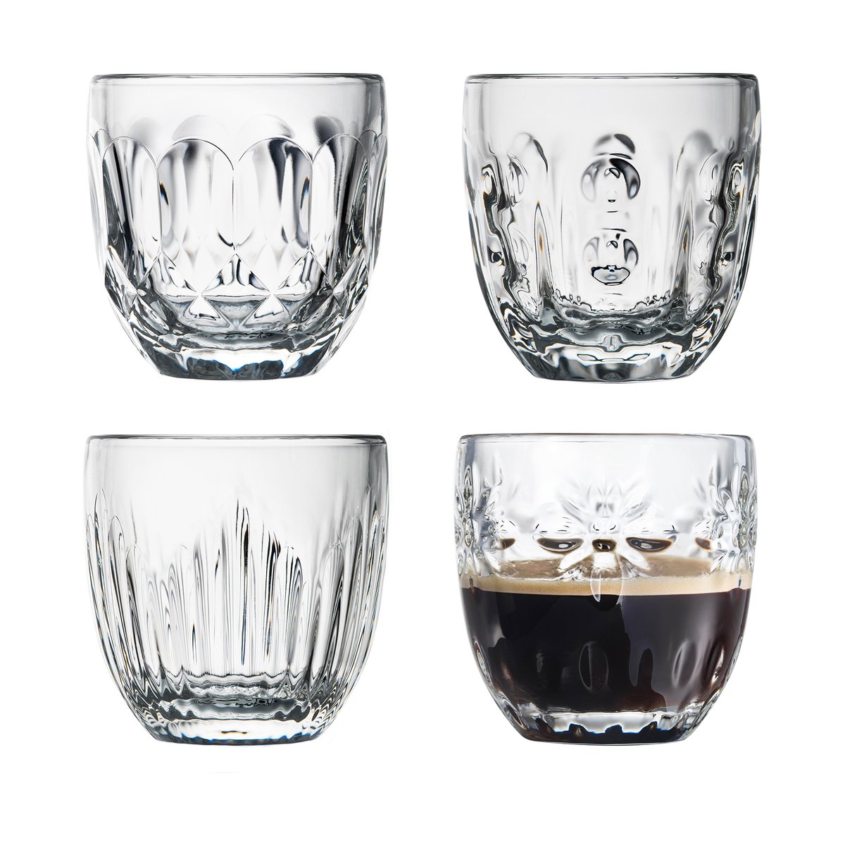 La Rochère Troquet espressoglass 10 cl 4 deler Klar