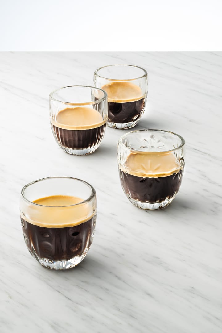 Troquet espressoglass 10 cl 4 deler, Klar La Rochère