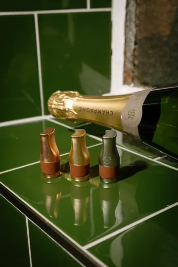 L'atelier du vin Le Trio flaskepropp - Rose, sølv og gull (matt) - L'Atelier du Vin