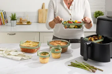 Lékué Air fryer rektangulær glassform 2-pakning - Transparent - Lékué