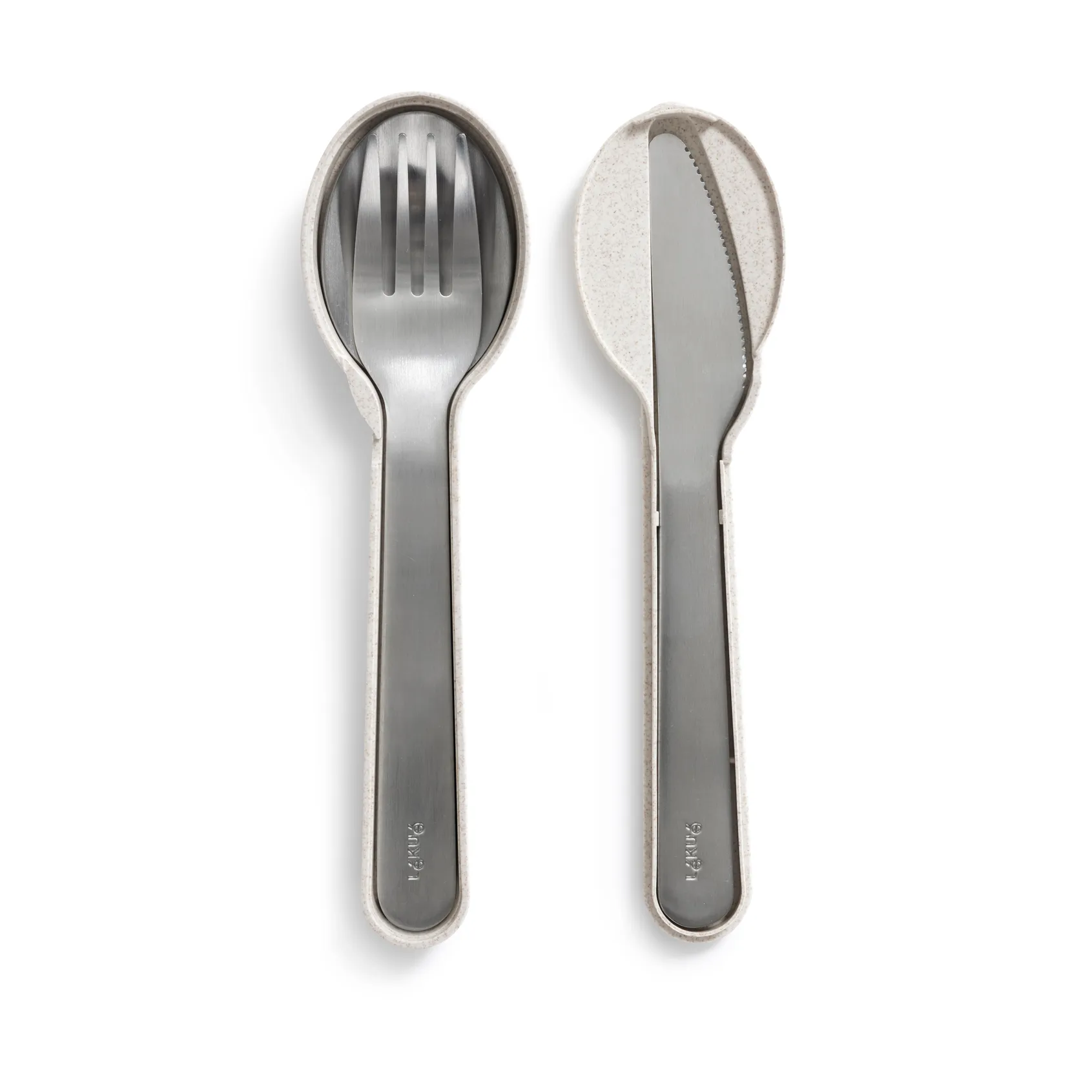 Lékué bestikksett med etui 5 deler, Beige Lékué
