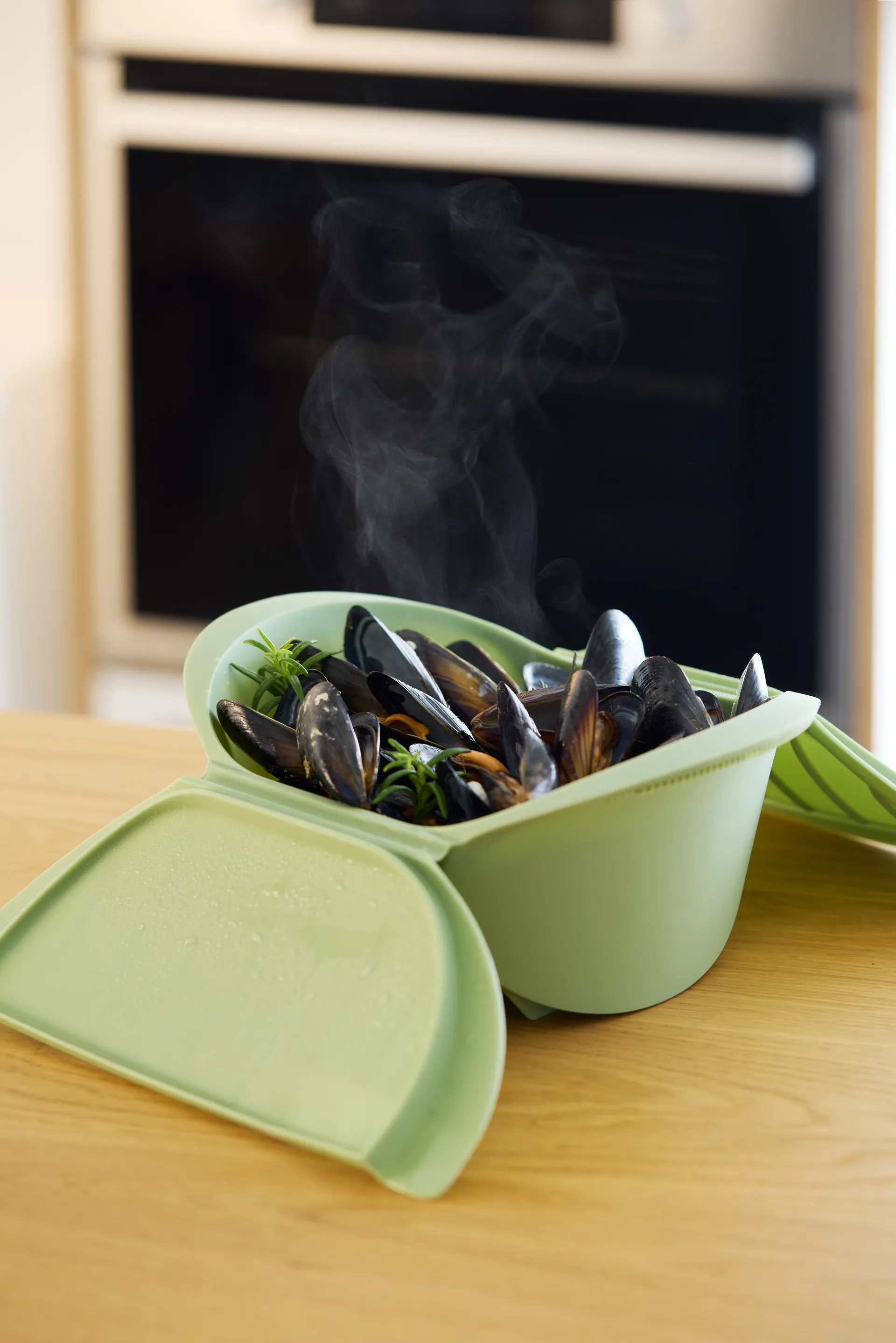 Lékué dampkoker, Grønn, stor, 2-pakning Lékué