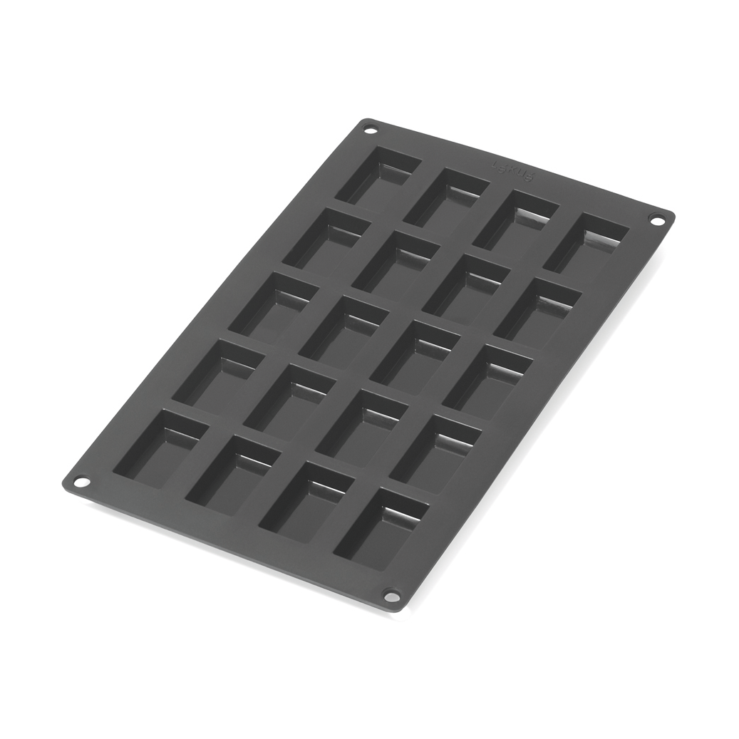 20 Mini Financier Svart Silikon