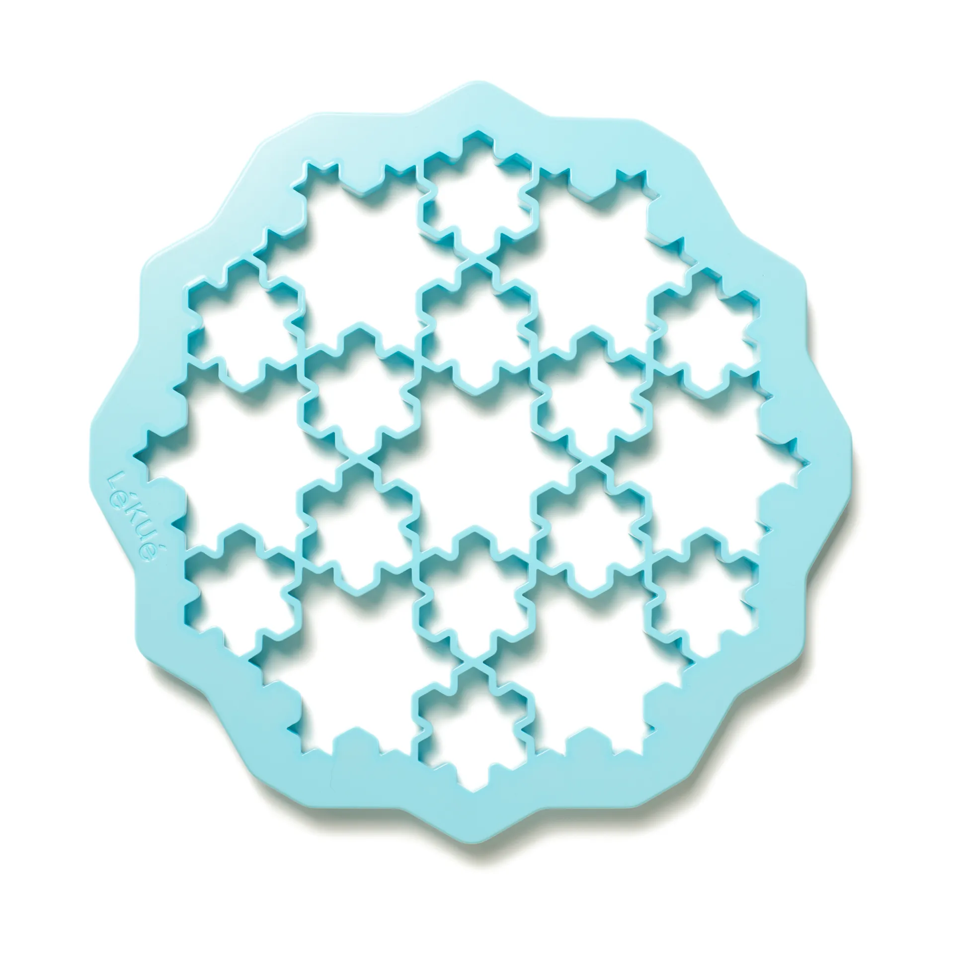 Lékué kakeutstikker snø-puzzle 23,5x23,5 cm, Blå Lékué