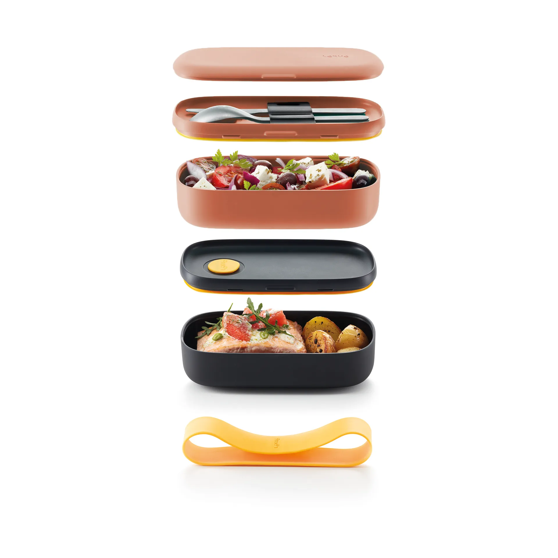 Lékué To Go matboks 1 L, Coral Lékué