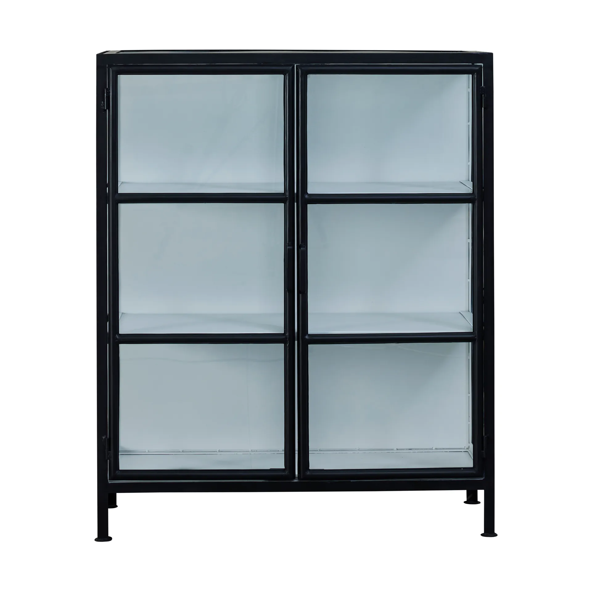 Depot vitrineskap 90x40x110 cm, Black-White Lene Bjerre
