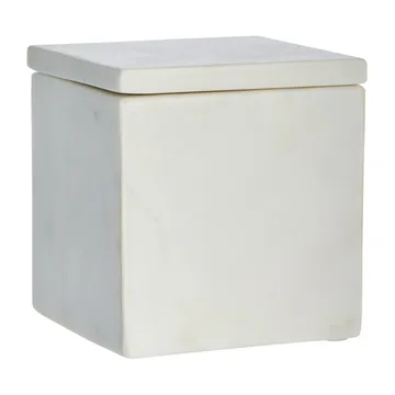 Ellia oppbevaringsboks marmor 12 x 12 cm - White  - Lene Bjerre