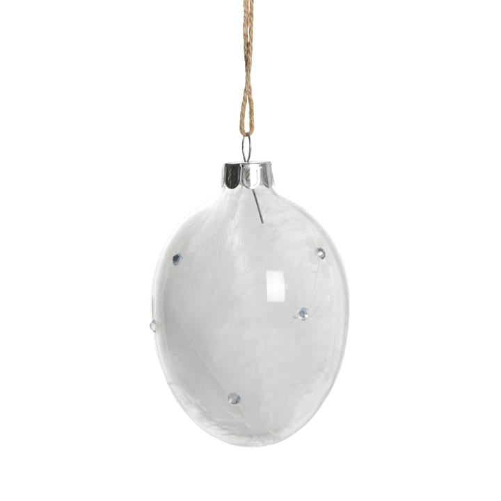 Estille påskepynt 8,8 cm - Clear-white - Lene Bjerre