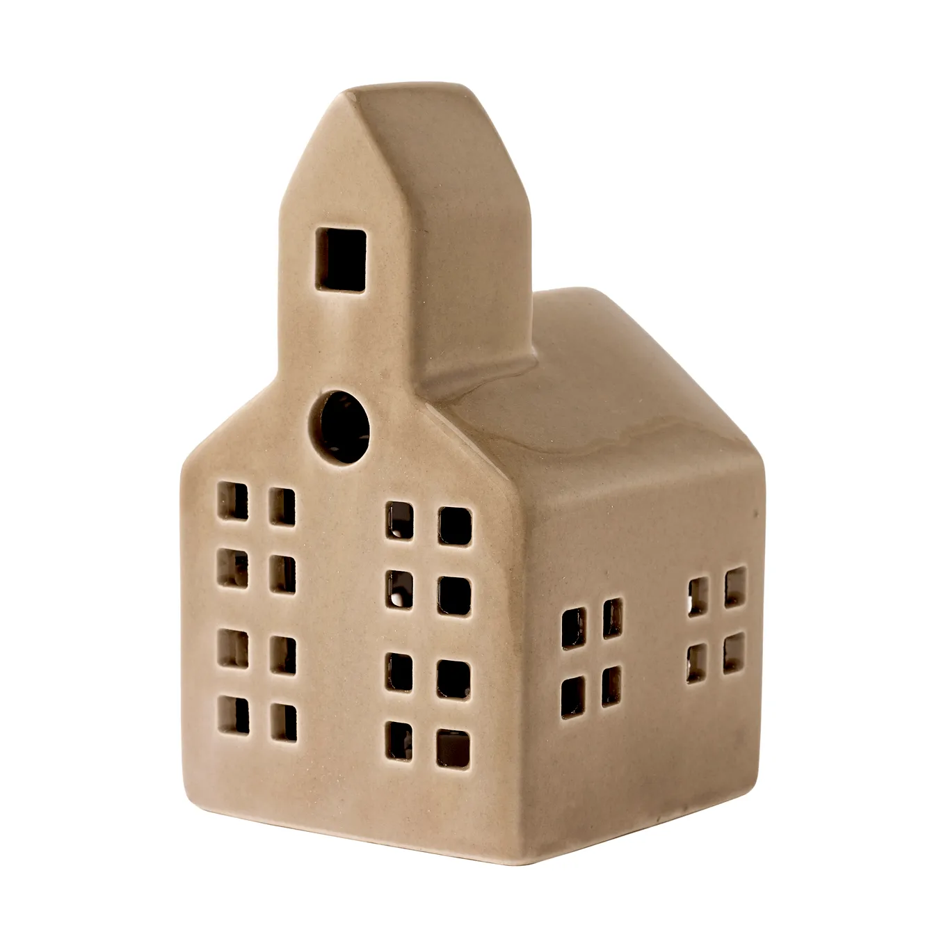 Lene Bjerre Mythel lyslykt Beige, 8,7x8,5x14,2 cm