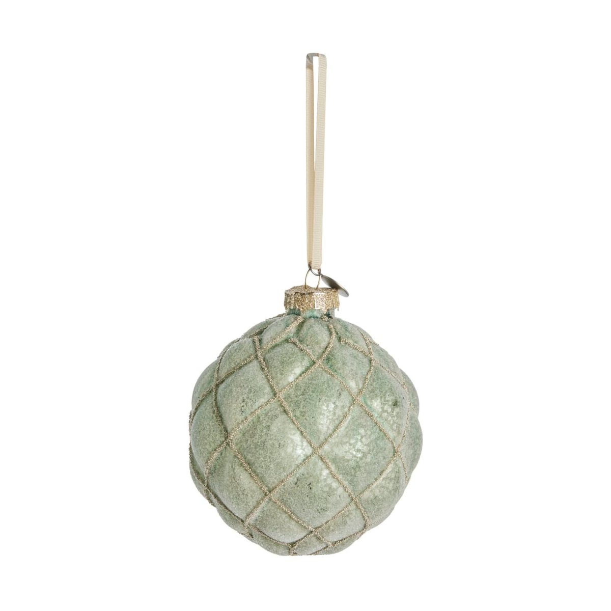 Lene Bjerre Norille julekule Ø11 cm Dusty green, nett