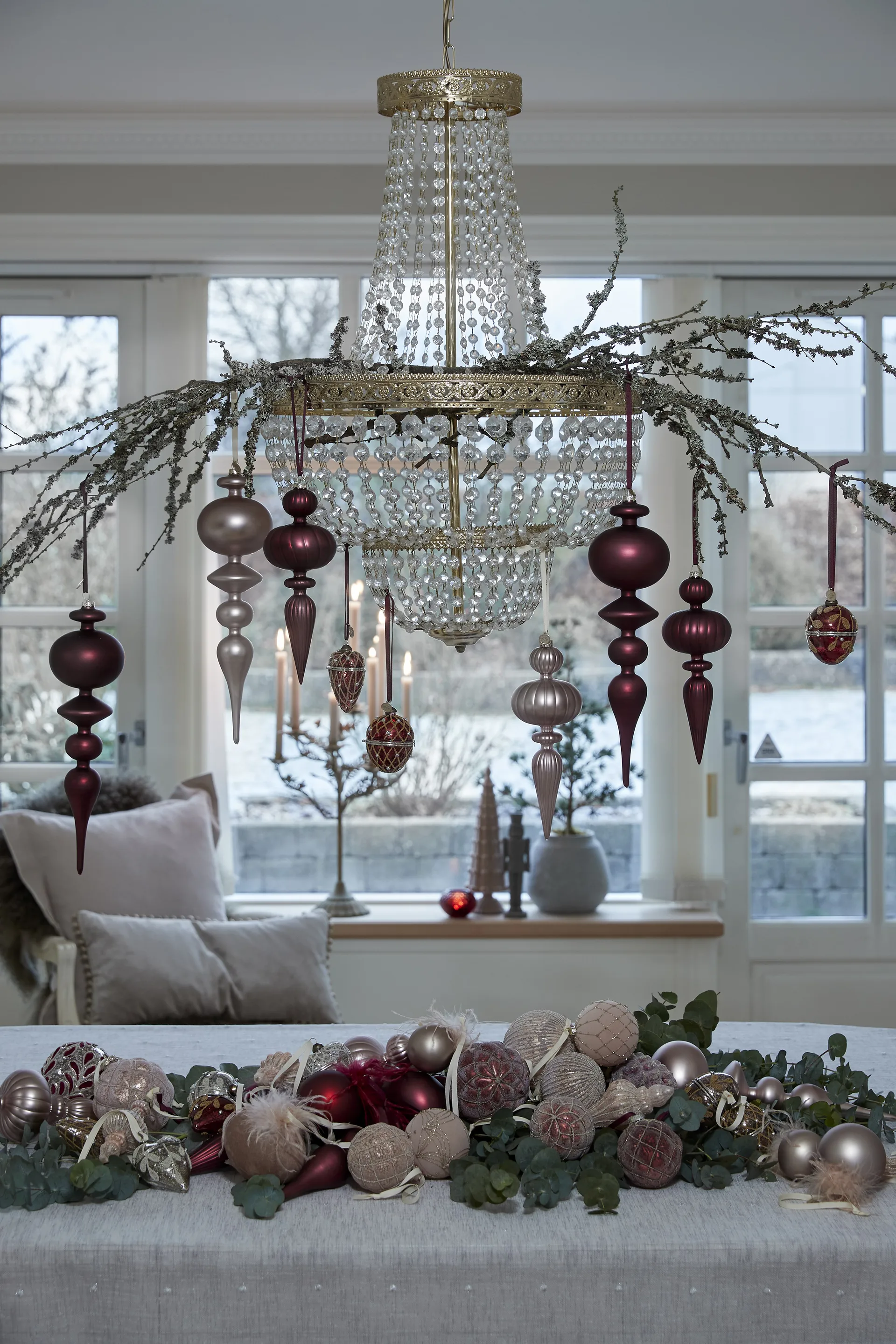 Norille julekule Ø8 cm, Granateple Lene Bjerre