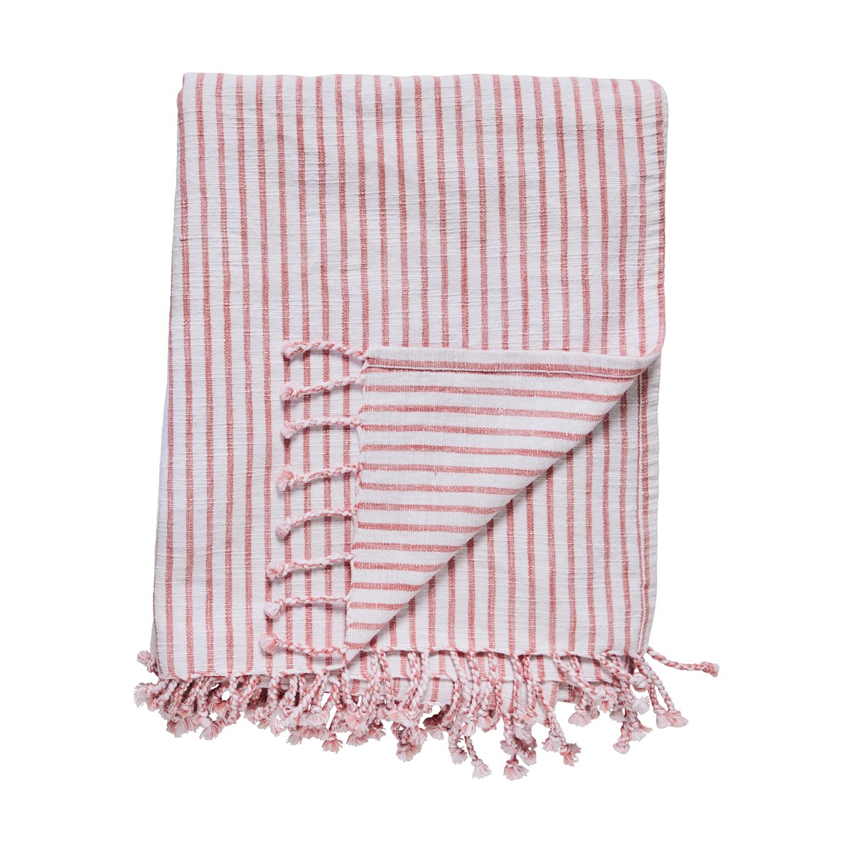 Lene Bjerre Olivia pledd 130x170 cm Off White-Dark Coral