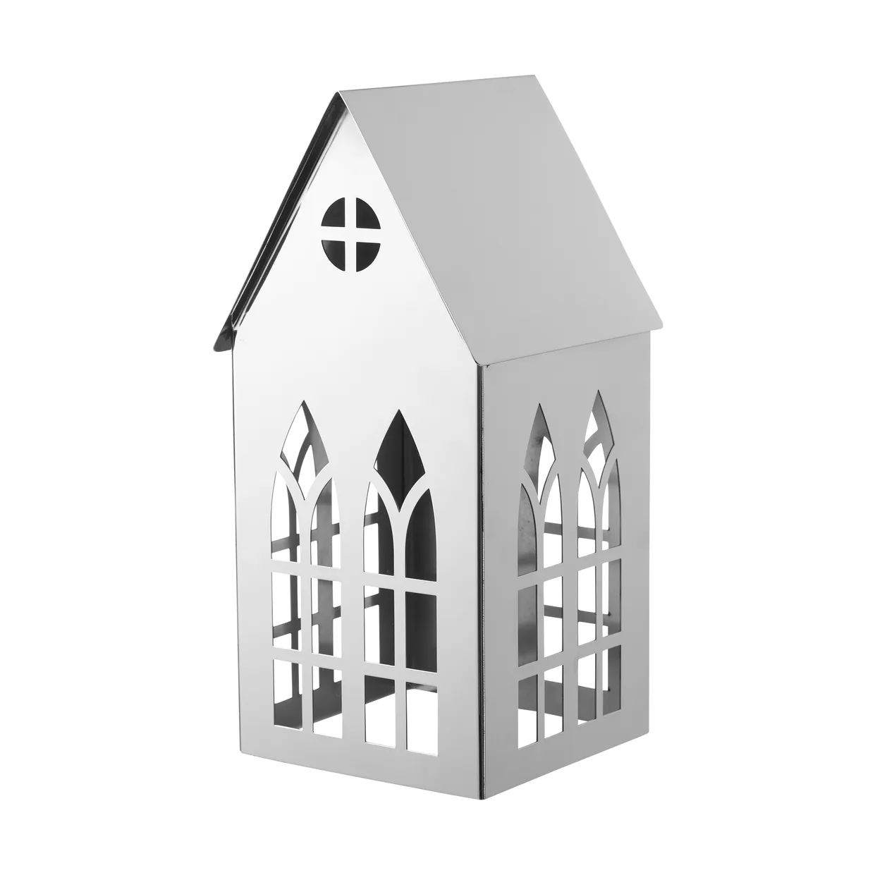 Lene Bjerre Sigrine house lyslykt Sølvfarget, 11,5x11xH23 cm