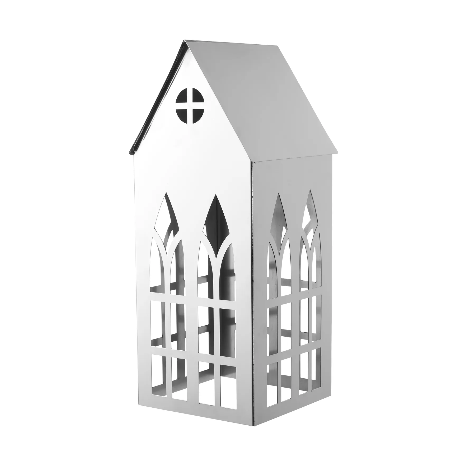 Lene Bjerre Sigrine house lyslykt Sølvfarget, 14x14xH33 cm