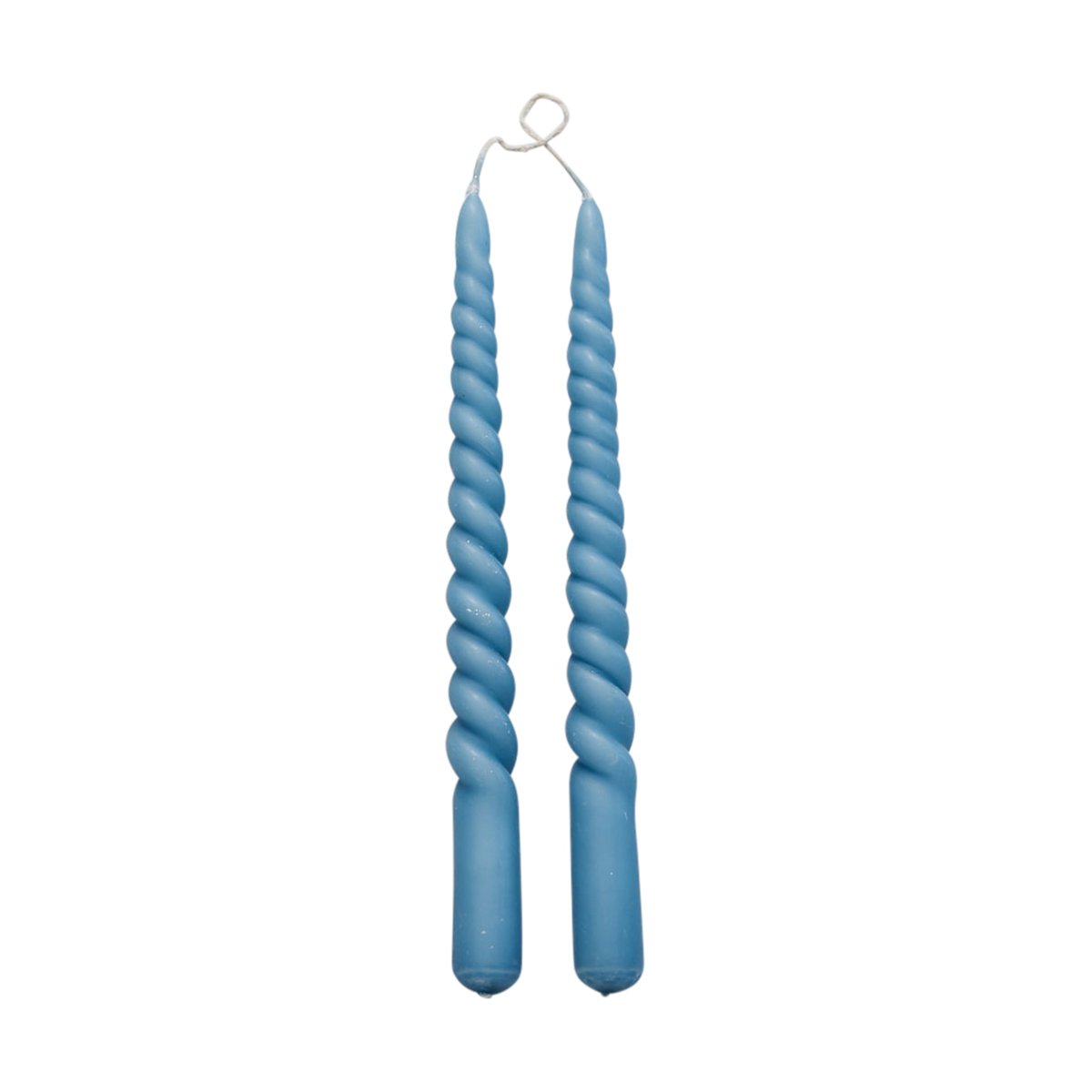 Lene Bjerre Twisted vridde lys 25 cm 2-pakning F. Blue