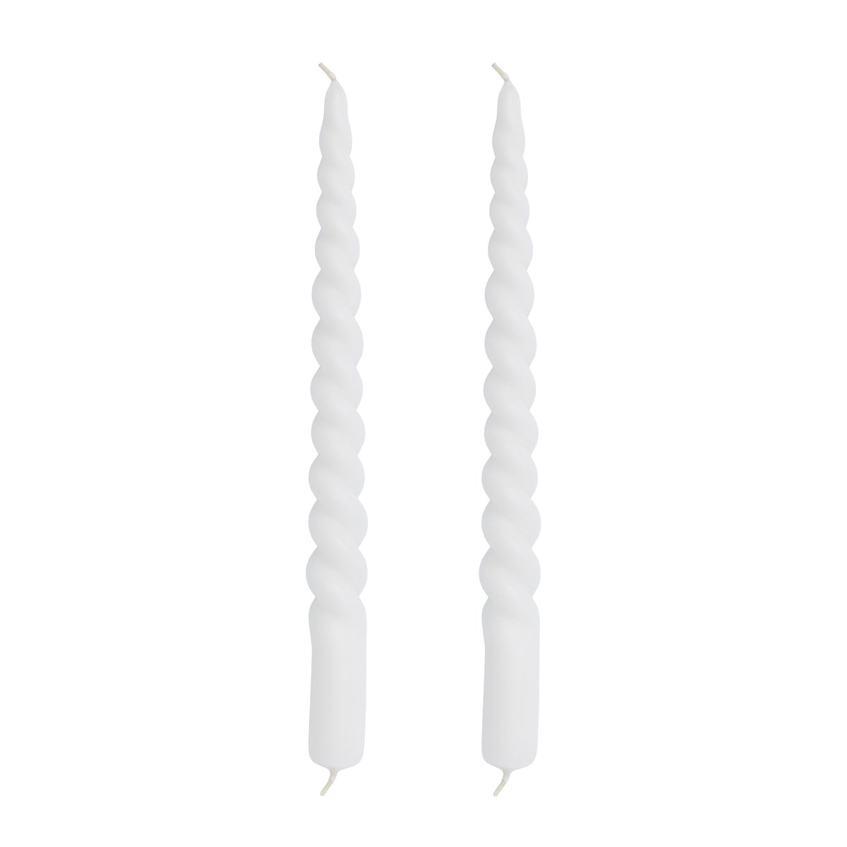 Lene Bjerre Twisted vridde lys 25 cm 2-pakning White