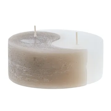 YingYang kubbelys Ø 13 cm - Silver grey-white - Lene Bjerre