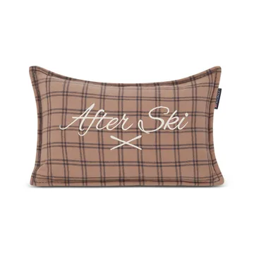 After Ski Checked Cotton Flannel pute 30 x 50 cm - Beige-dark gray - Lexington