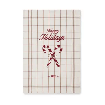 Candy Cane Organic Cotton kjøkkenhåndkle 50 x 70 cm - White-beige-gray - Lexington