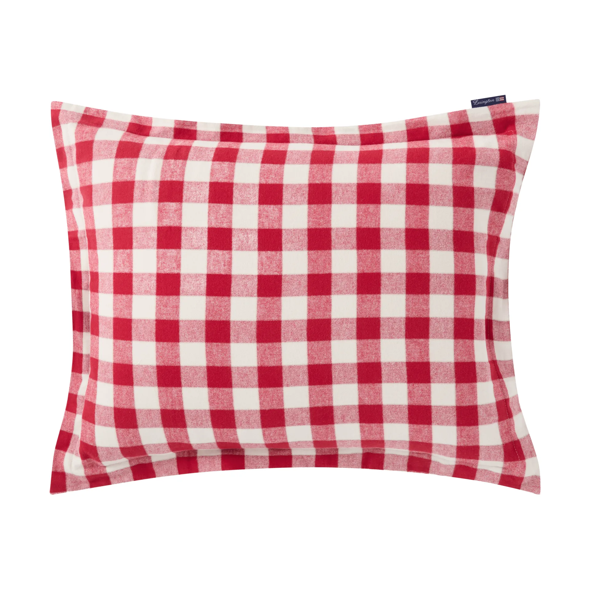 Lexington Checked Cotton Flannel putetrekk 50x60 cm Red-light beige