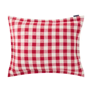 Checked Cotton Flannel putetrekk 50x60 cm - Red-light beige - Lexington