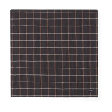 Checked Cotton Linen stoffserviett 50 x 50 cm - Dark gray-beige - Lexington