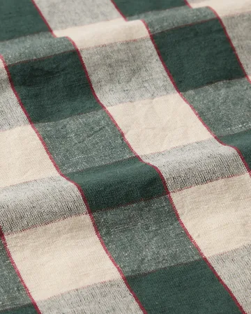 Checked lin/bomull kjøkkenhåndkle 50x70 cm - Green-light beige-red - Lexington