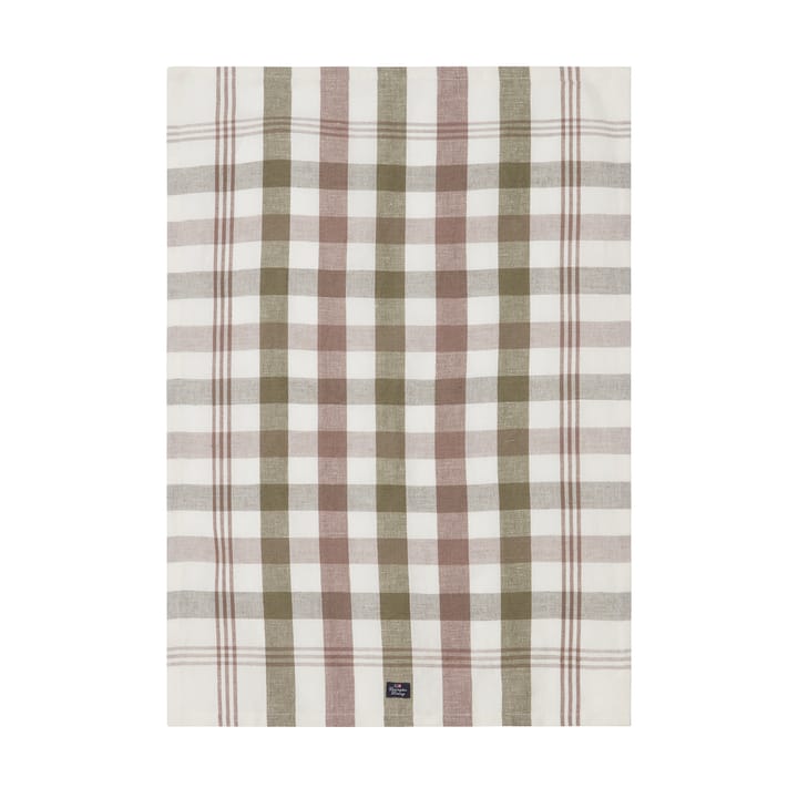 Checked Linen/Cotton kjøkkenhåndkle 50x70 cm, Olive Lexington