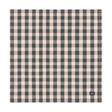 Checked Linen/Cotton stoffserviett 50x50 cm - Green-light beige-red - Lexington
