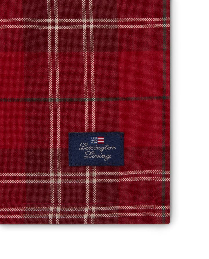 Checked Organic Cotton Oxford stoffserviett 50 x 50 cm, Red-beige-green Lexington