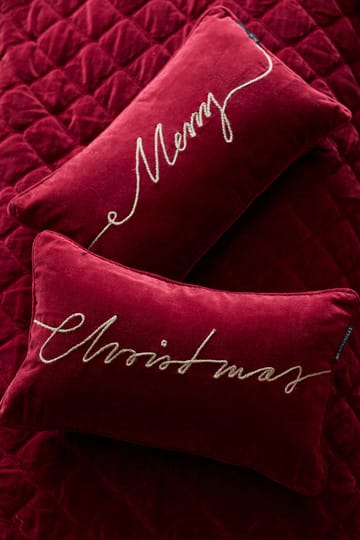 Christmas Organic Cotton Velvet pute 30 x 50 cm - Red - Lexington