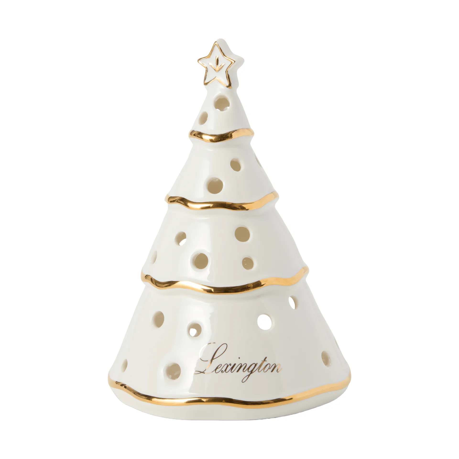 Lexington Christmas Tree lyslykt White-gold, 16,5 cm