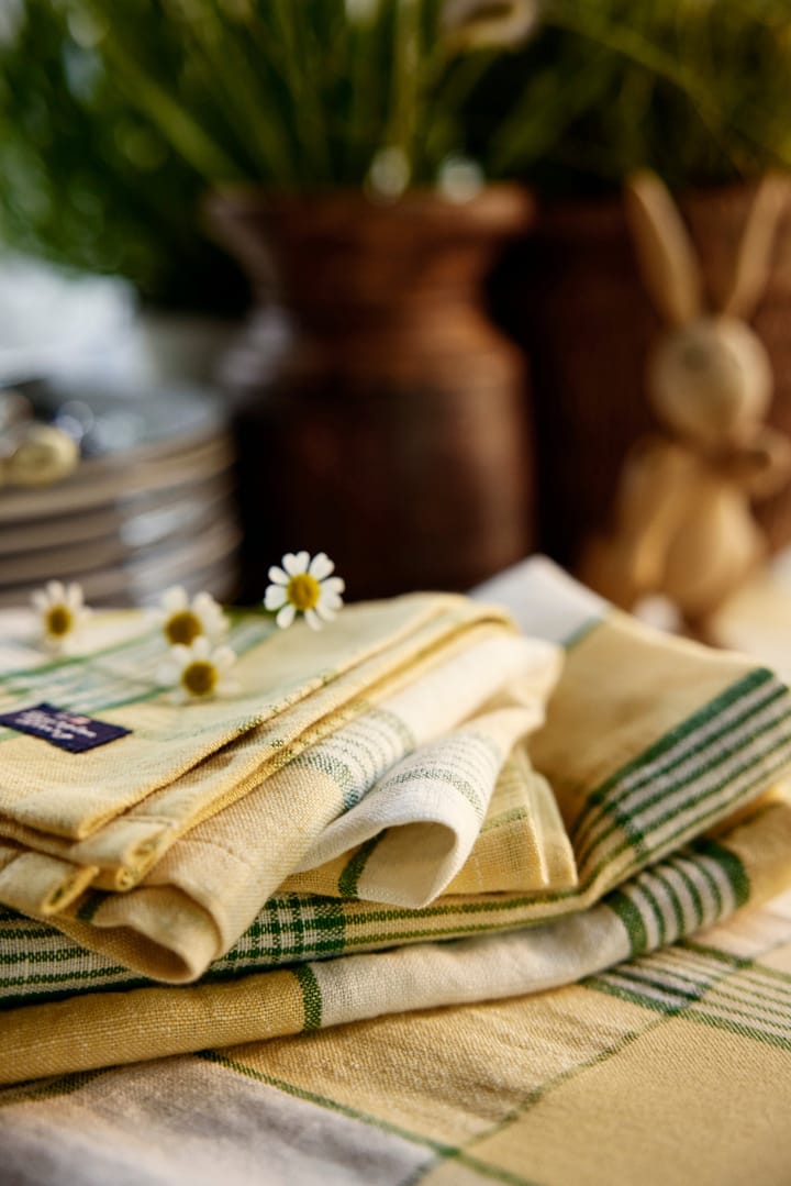 Easter Linen/Cotton kjøkkenhåndkle 50x70 cm, Yellow-green Lexington